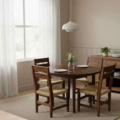 Comedor De 4 Sillas En Madera Sustentable Estilo Minimalista