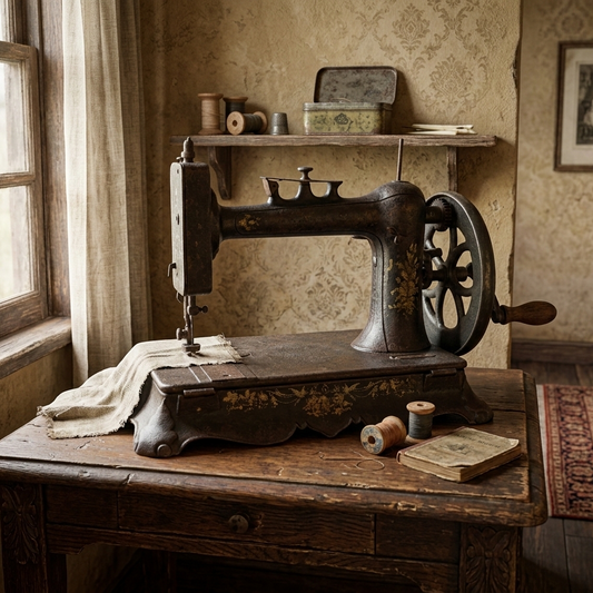 Bella Maquina De Coser Antigua De Mediados Del Sigo Xix.