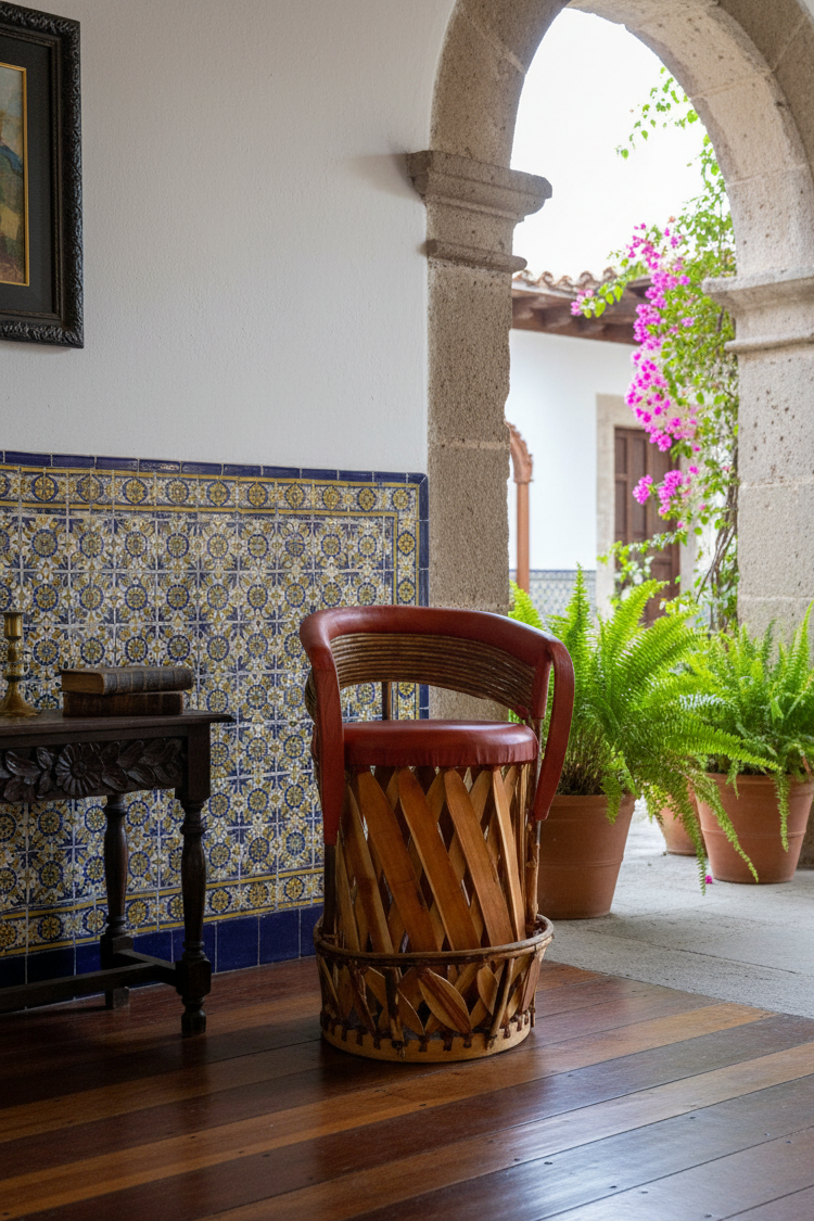 Silla Banco Para Bar Tipo Equipal Estilo Antiguo