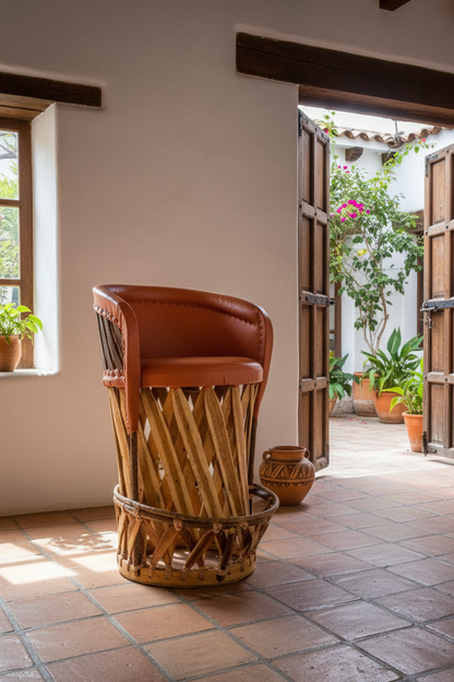 Silla Banco Bar Equipal Tradicional Estilo Antiguo