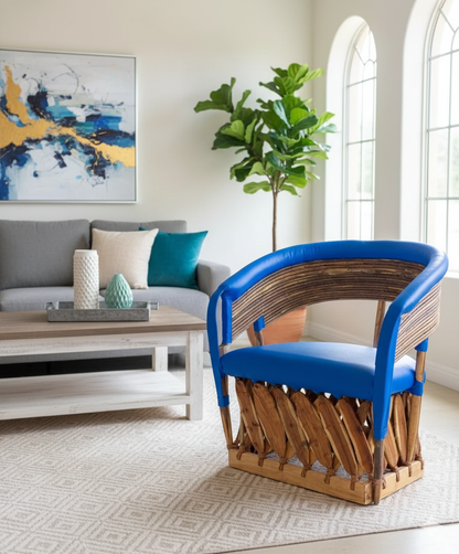 Equipal Armchair Handcrafted Wide Comfortable Antique Style