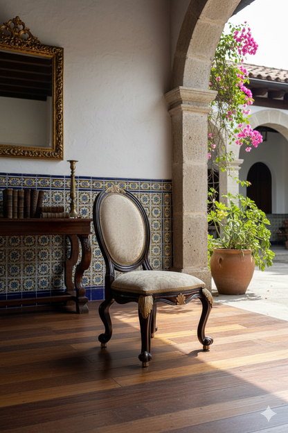 Antique Dining Chair Antique Louis XV Style Persian Style Fabric Wide Furniture and Home Decor