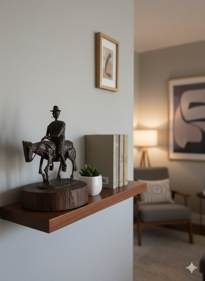 Antigua Escultura Original Don Quijote De La Mancha En Metal