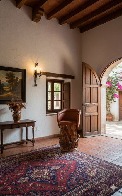 Silla Banco Bar Equipal Tradicional Estilo Antiguo