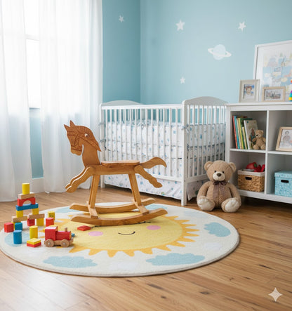 Bello Juguete Montable Caballo Balancín Estilo Antiguo Cedro