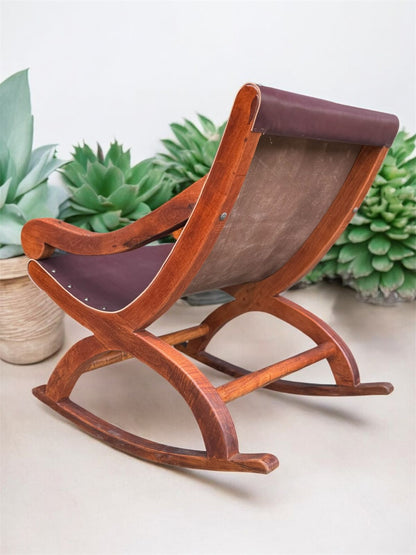 Silla Mecedora Miguelito Mezquite Estilo Antiguo. 100% Nuevo