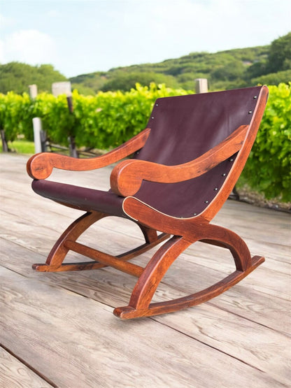 Silla Mecedora Miguelito Mezquite Estilo Antiguo. 100% Nuevo
