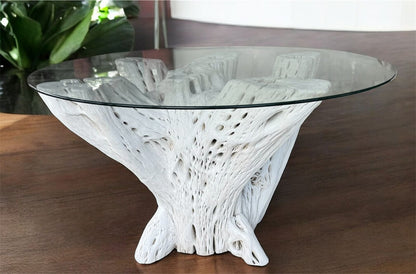 Base Mesa Comedor Blanca 4 A 8 Sillas Madera Cactus Antiguo.