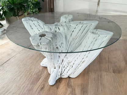 Base Mesa Comedor Blanca 4 A 8 Sillas Madera Cactus Antiguo.