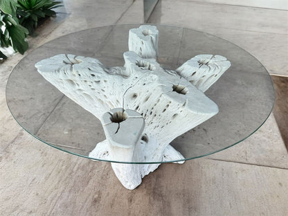 Base Mesa Comedor Blanca 4 A 8 Sillas Madera Cactus Antiguo.