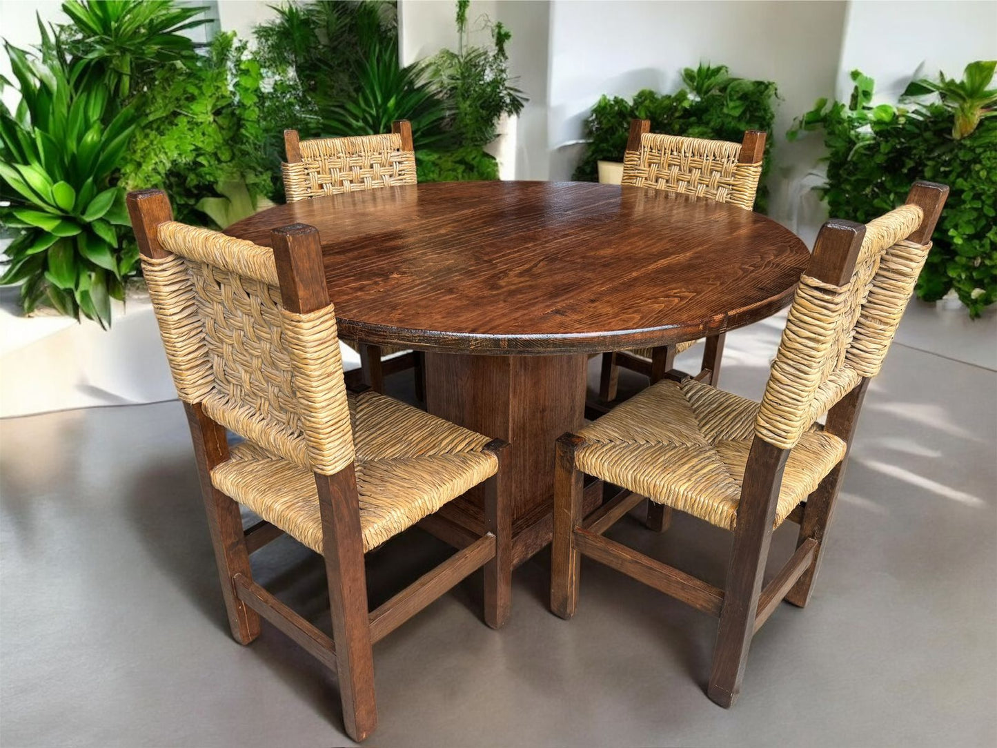 Comedor Artesanal En Madera Sustentable Estilo Minimalista