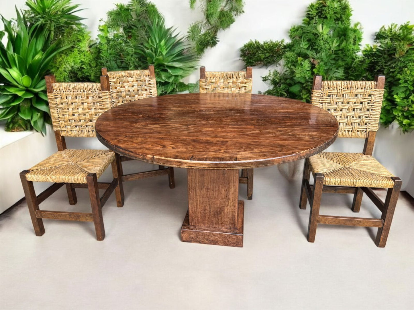 Comedor Artesanal En Madera Sustentable Estilo Minimalista