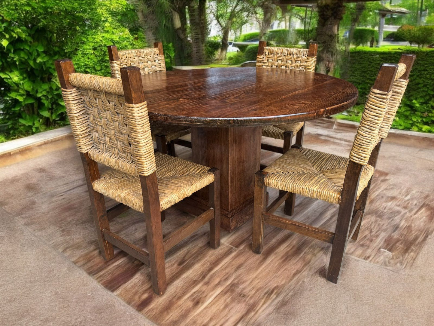 Comedor Artesanal En Madera Sustentable Estilo Minimalista