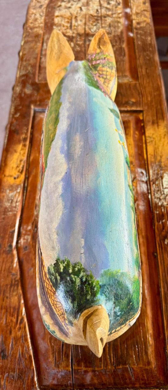 Antigua Escultura Cerdo Puerco Decorado Al Óleo estilo Antiguo?