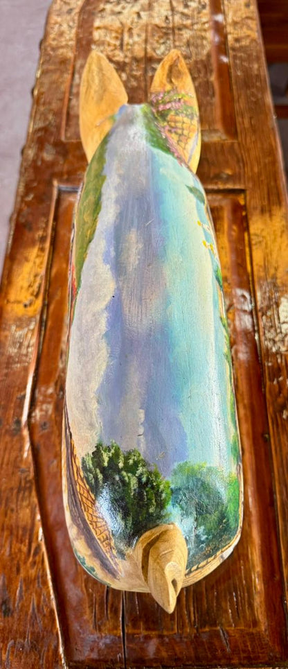 Antigua Escultura Cerdo Puerco Decorado Al Óleo estilo Antiguo?