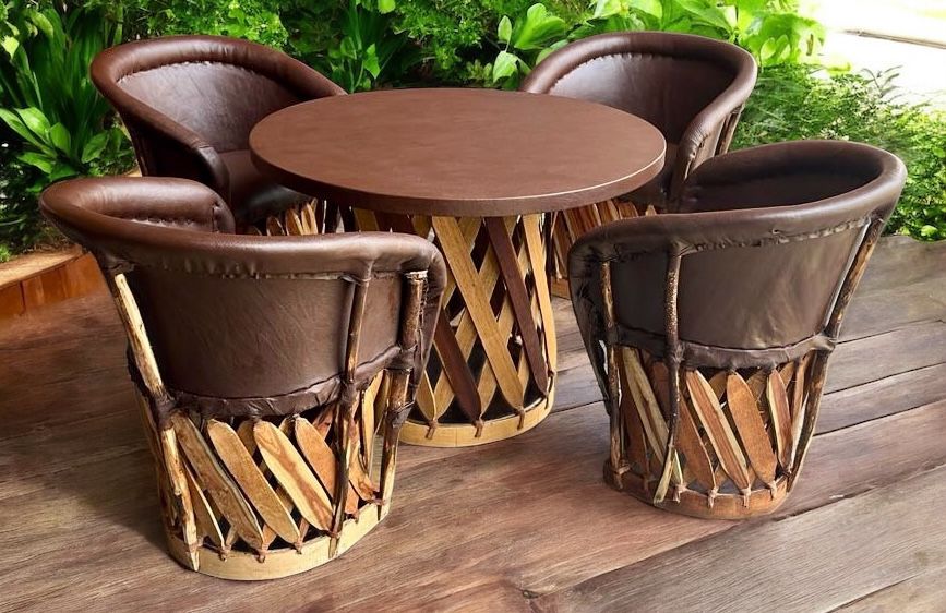 Comedor Equipales Tradicionales Estilo Antiguo. Gran Calidad