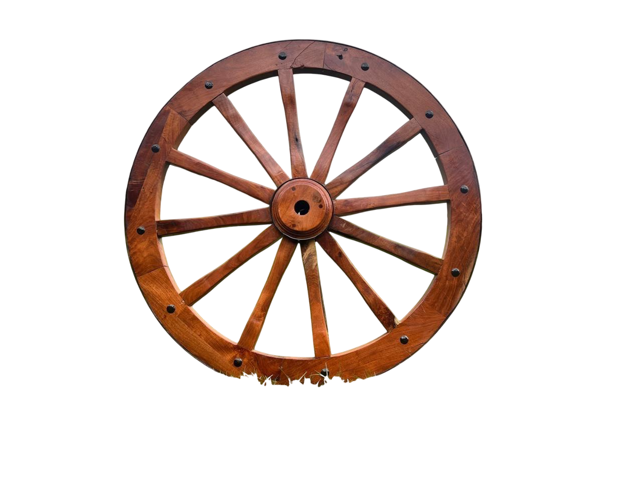 Rueda De Carreta De Madera Antigua