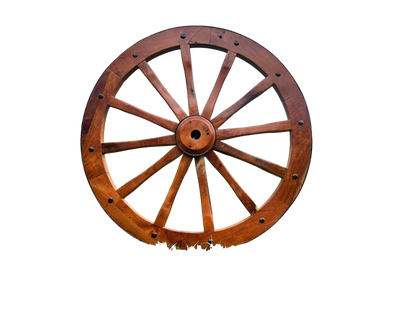 Rueda De Carreta De Madera Antigua