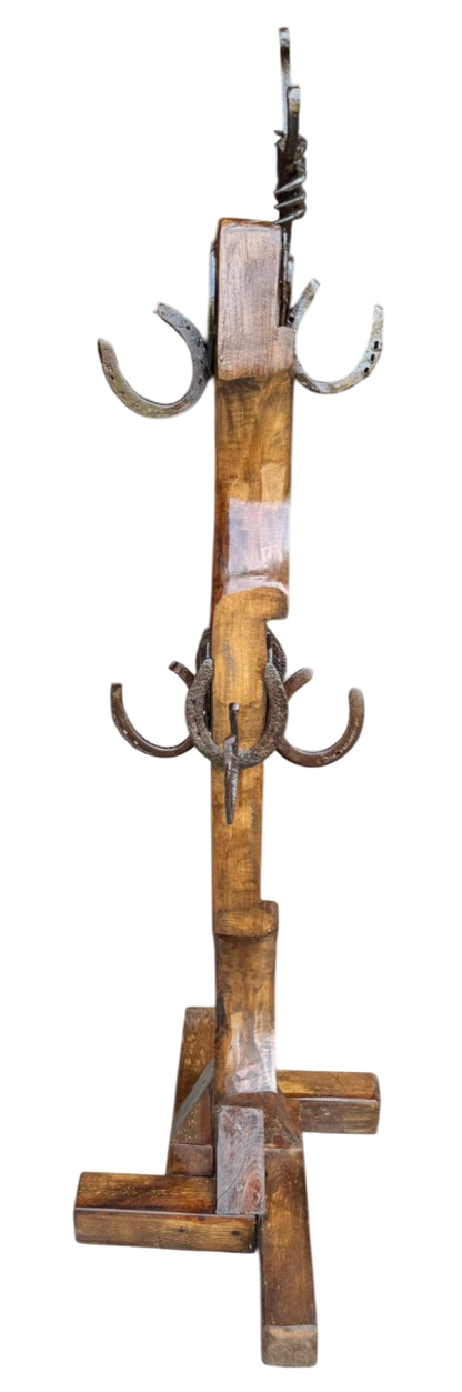 Antiguo Perchero De Pared Con Herradura Alacran