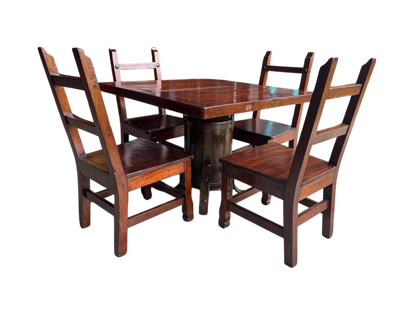 Mesa Comedor Tablon para 4 Personas Base De Bote Lechero