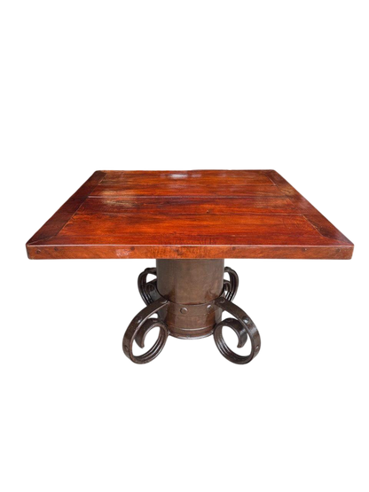 Mesa Comedor Tablon para 4 Personas Base De Bote Lechero