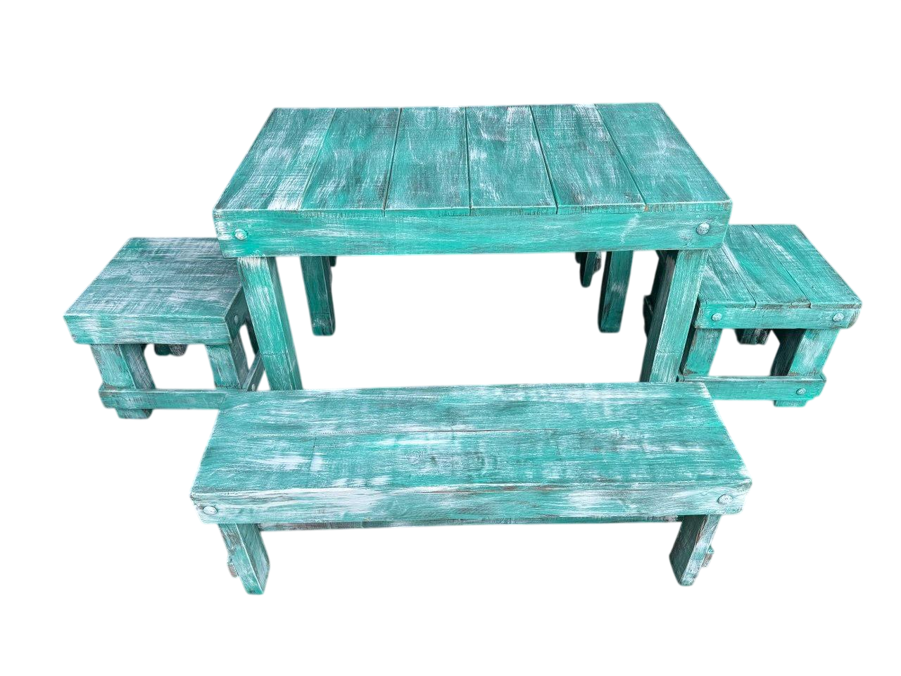 Comedor Artesanal Vintage De Madera Sustentable De Pallets