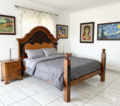 Exclusiva Recamara Mezquite Estilo Colonial