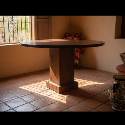 Mesa Comedor Redonda 4 Personas Estilo Antiguo Minimalista