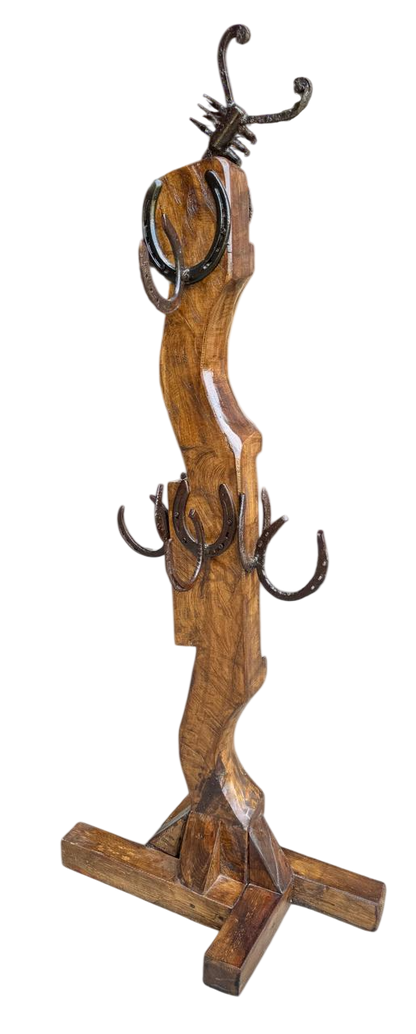 Antiguo Y Original Perchero Artesanal Madera Vieja