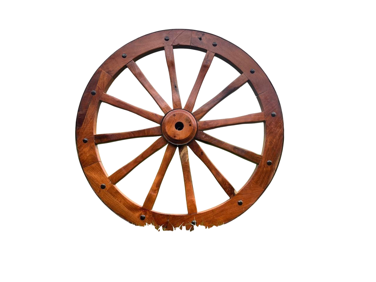 Rueda De Carreta De Madera Antigua