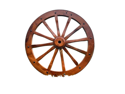 Rueda De Carreta De Madera Antigua