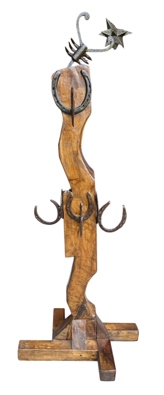 Antiguo Perchero De Pared Con Herradura Alacran