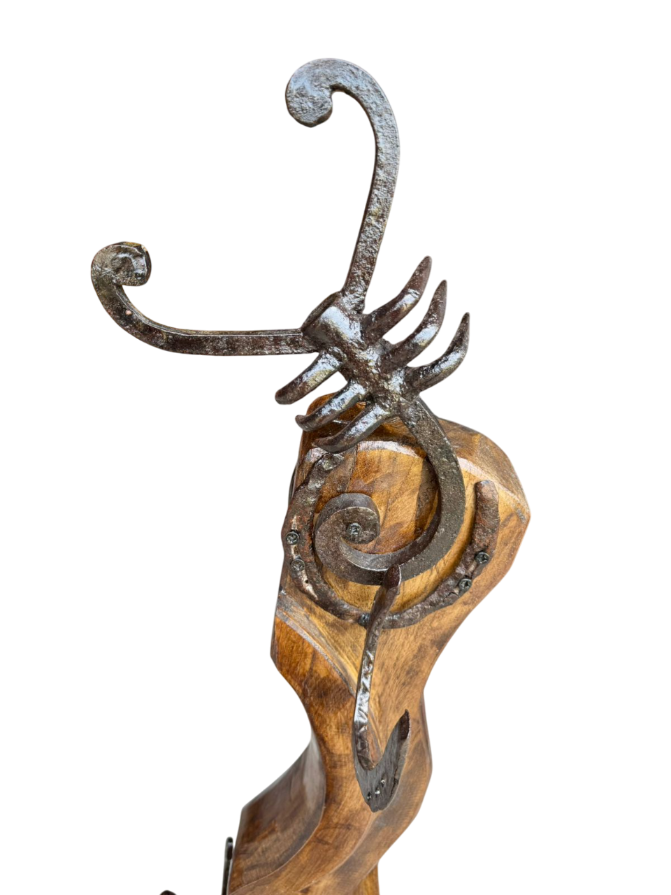 Antiguo Perchero De Pared Con Herradura Alacran