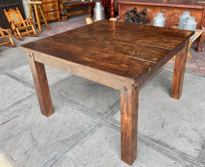 Mesa Comedor De Madera De Encino Super Resistente 4 Personas