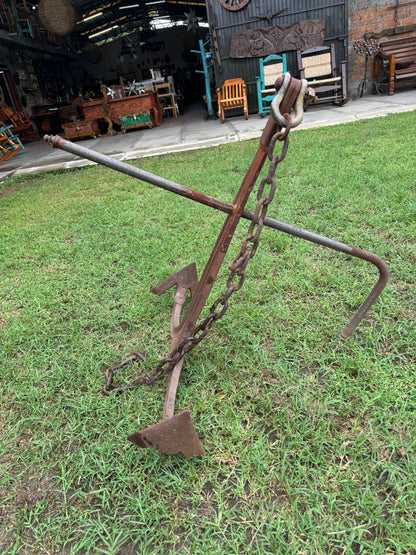 Hermosa Original Ancla Grande Antigua En Hierro Forjado Grande