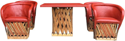 Comedor Artesanal Cuadrado Equipal Tradicional Antiguo