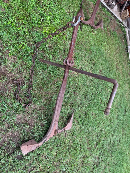 Hermosa Original Ancla Grande Antigua En Hierro Forjado