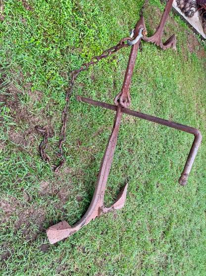 Hermosa Original Ancla Grande Antigua En Hierro Forjado