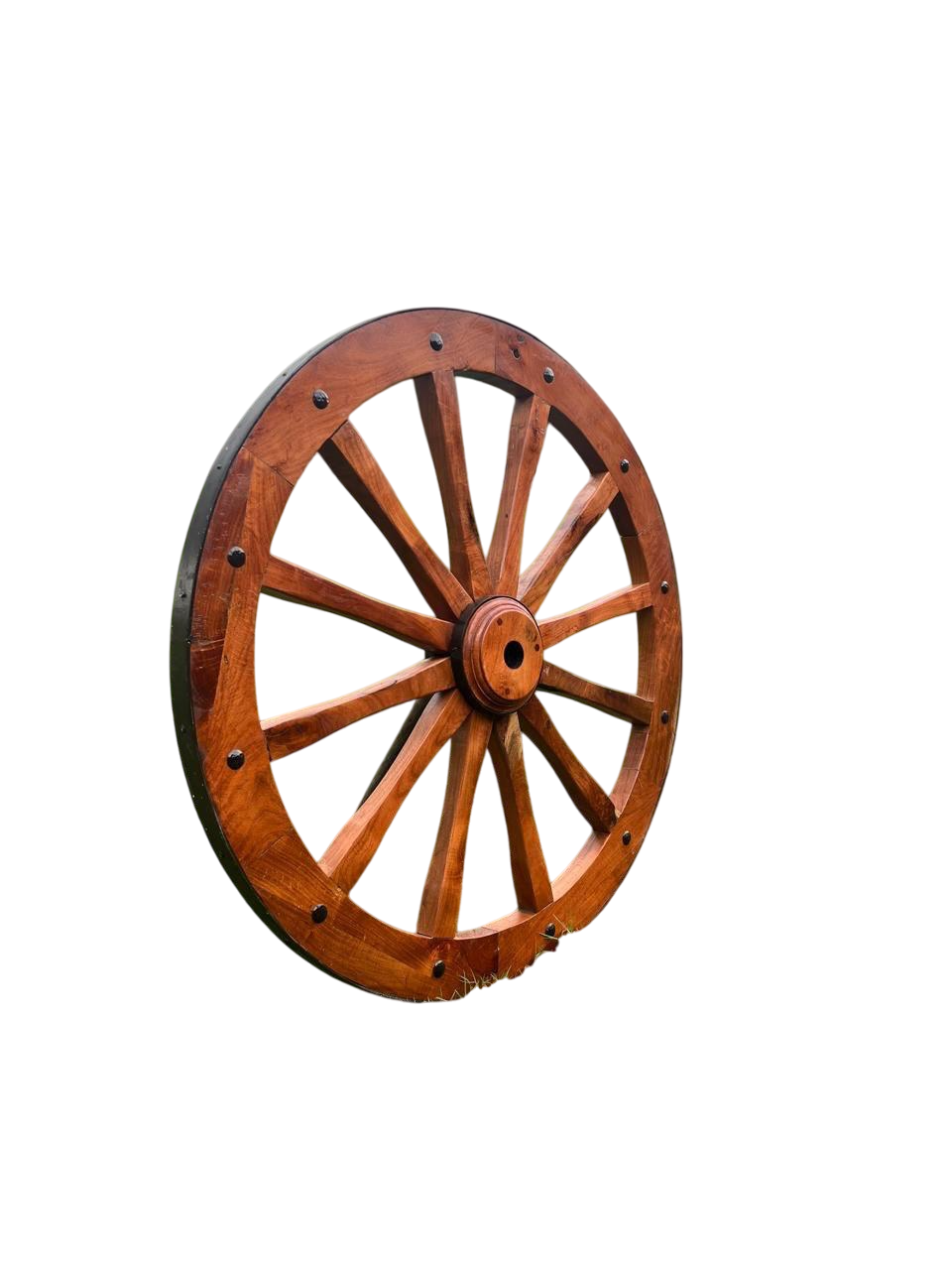 Rueda De Carreta De Madera Antigua