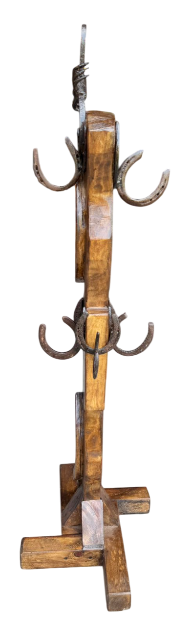 Antiguo Perchero De Pared Con Herradura Alacran