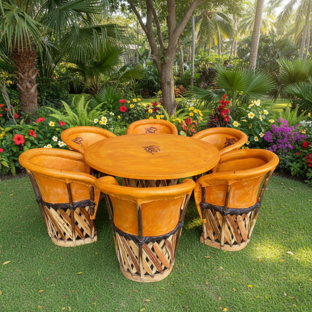 Comedor azteca jardín tropical