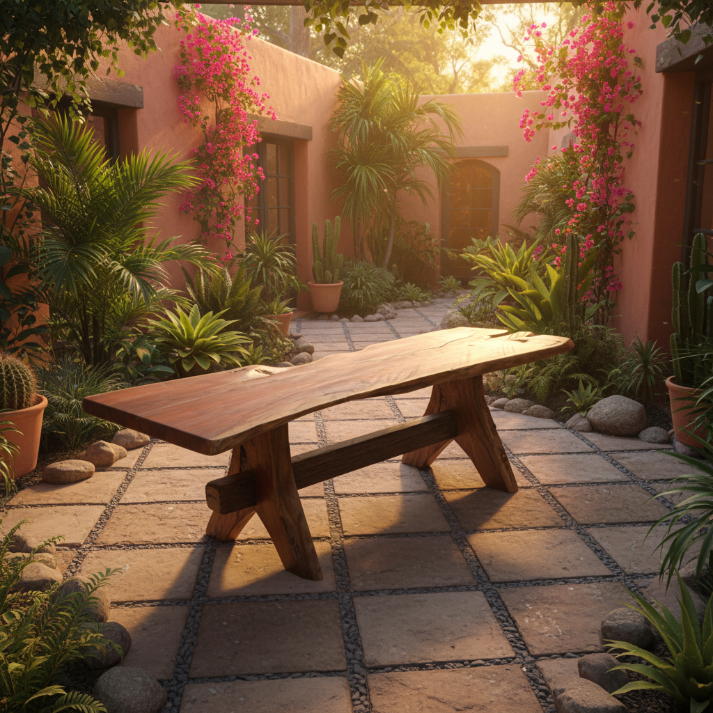 Jardín atardecer