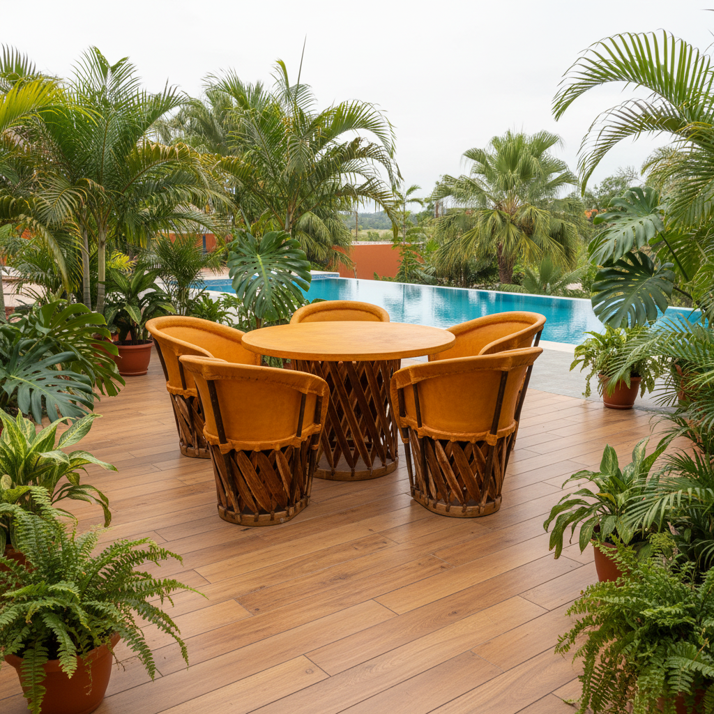 Comedor pirograbado deck tropical