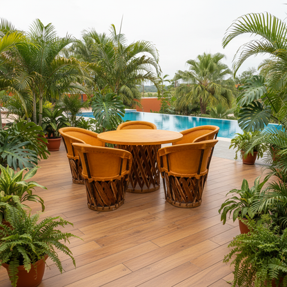 Comedor pirograbado deck tropical