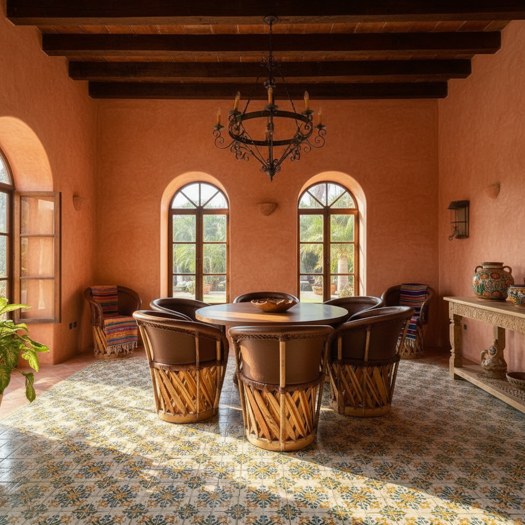 Comedor 6 sillas patio hacienda