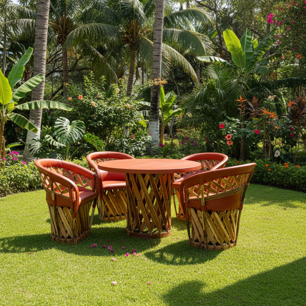 Comedor riñonera jardín tropical