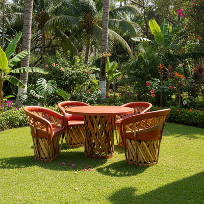 Comedor riñonera jardín tropical