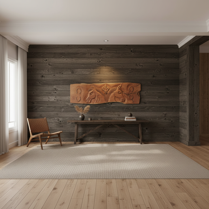 Pared de madera oscura