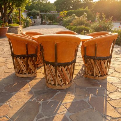 Comedor azteca terraza jardín