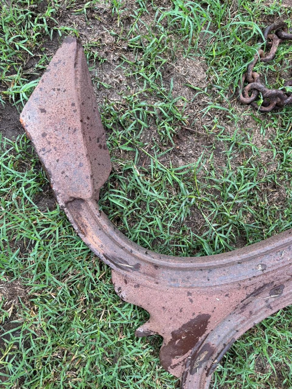 Hermosa Original Ancla Grande Antigua En Hierro Forjado